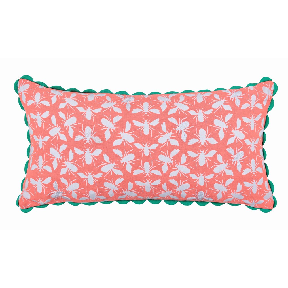 Permaculture Border Cotton Cushion by Joules in Multi